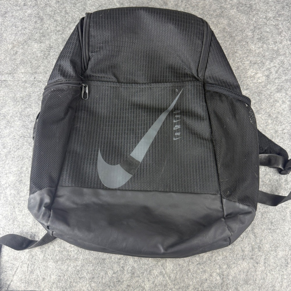 Nike Black Mesh Swoosh Logo Backpack School Gym Bag RN56323